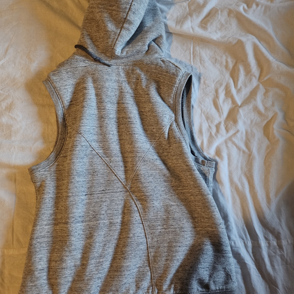 Antigua Gray Sleeveless Hoodie